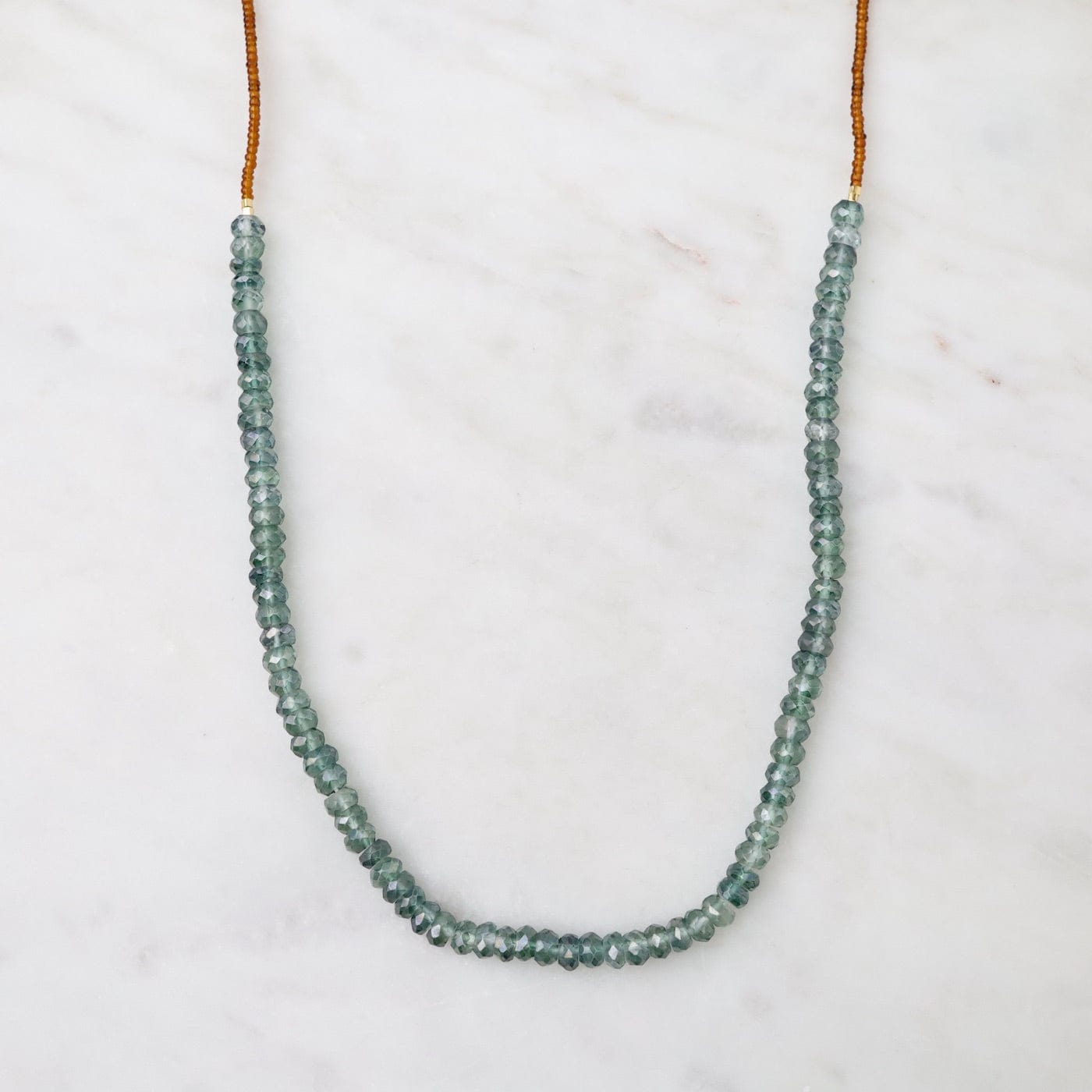 NKL Bronze Seed Bead & Mystic Quartz Necklace