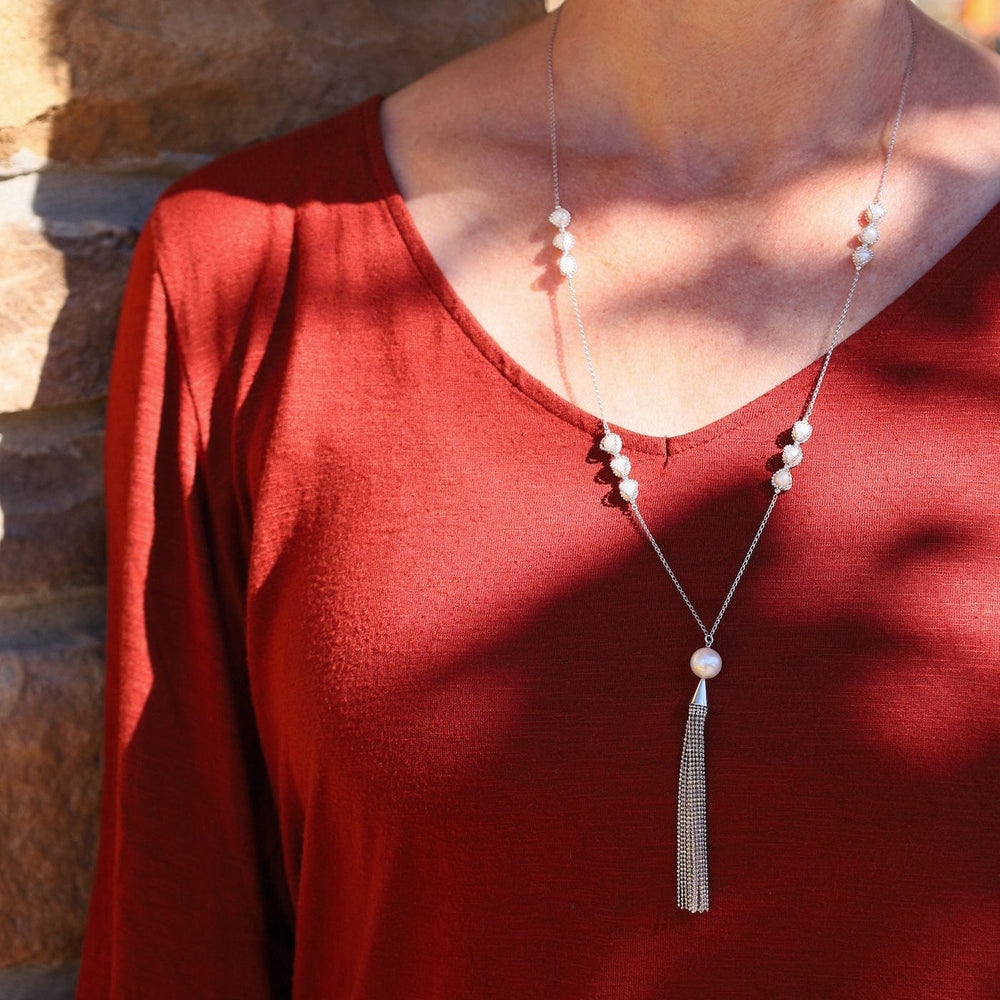 
                  
                    NKL Captured Pearl Stations with Tassel Necklace
                  
                