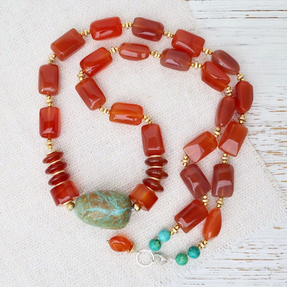 
                  
                    NKL Carnelian and Turquoise Necklace
                  
                