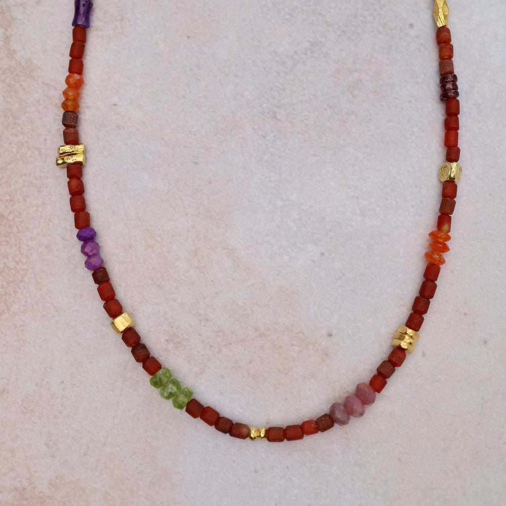 
                      
                        NKL Carnelian Barrel Bead Necklace
                      
                    