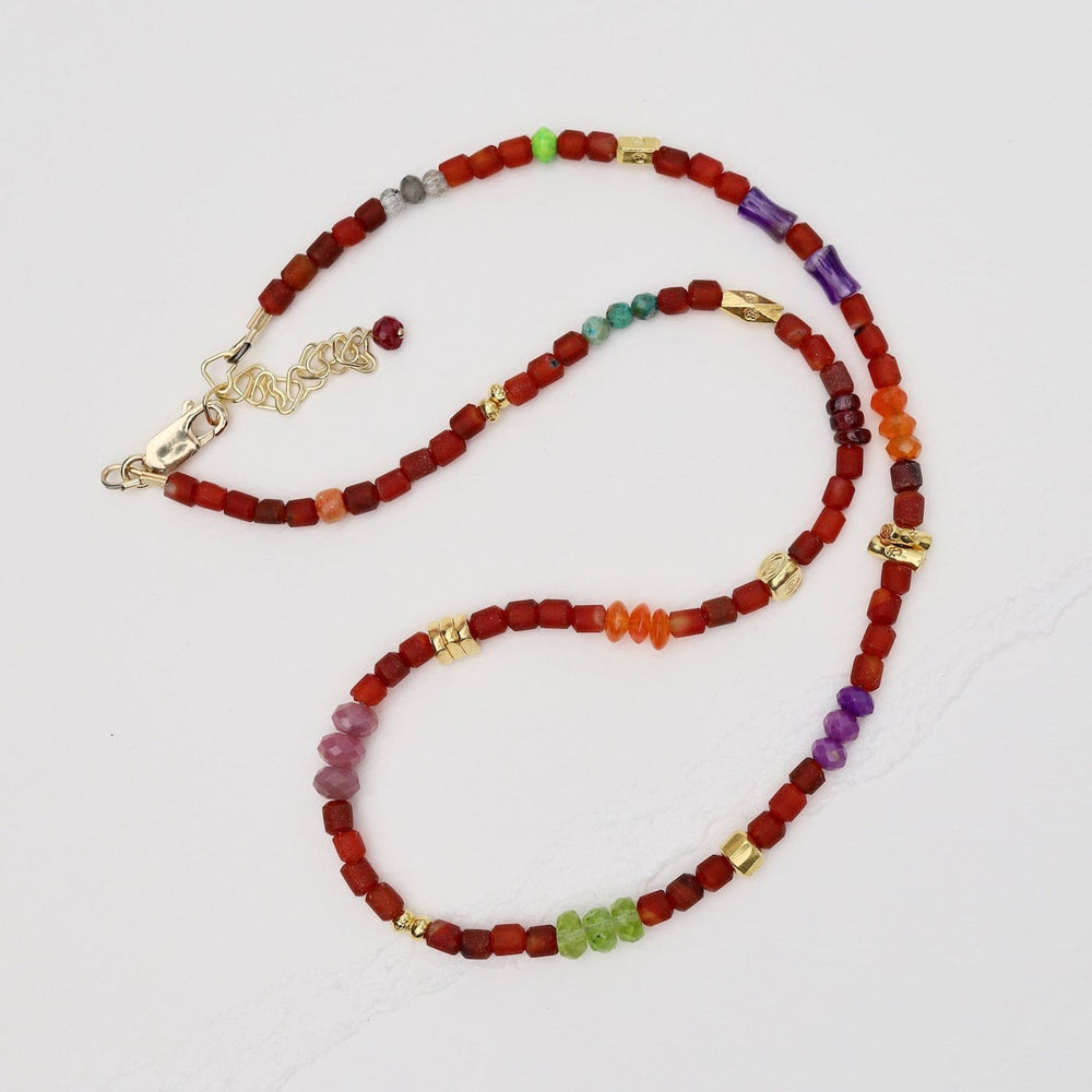 
                      
                        NKL Carnelian Barrel Bead Necklace
                      
                    