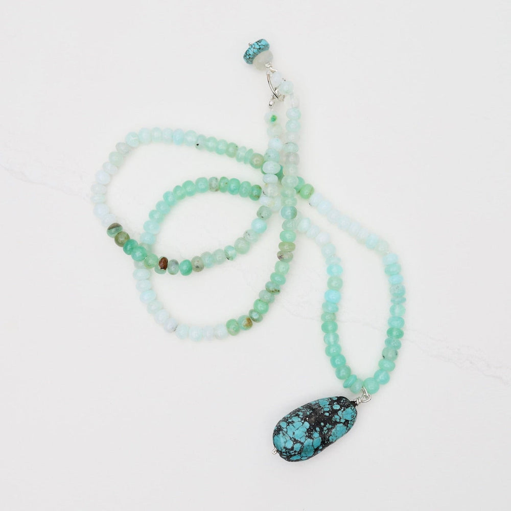 
                      
                        NKL Chalcedony & Turquoise Pendant Necklace
                      
                    