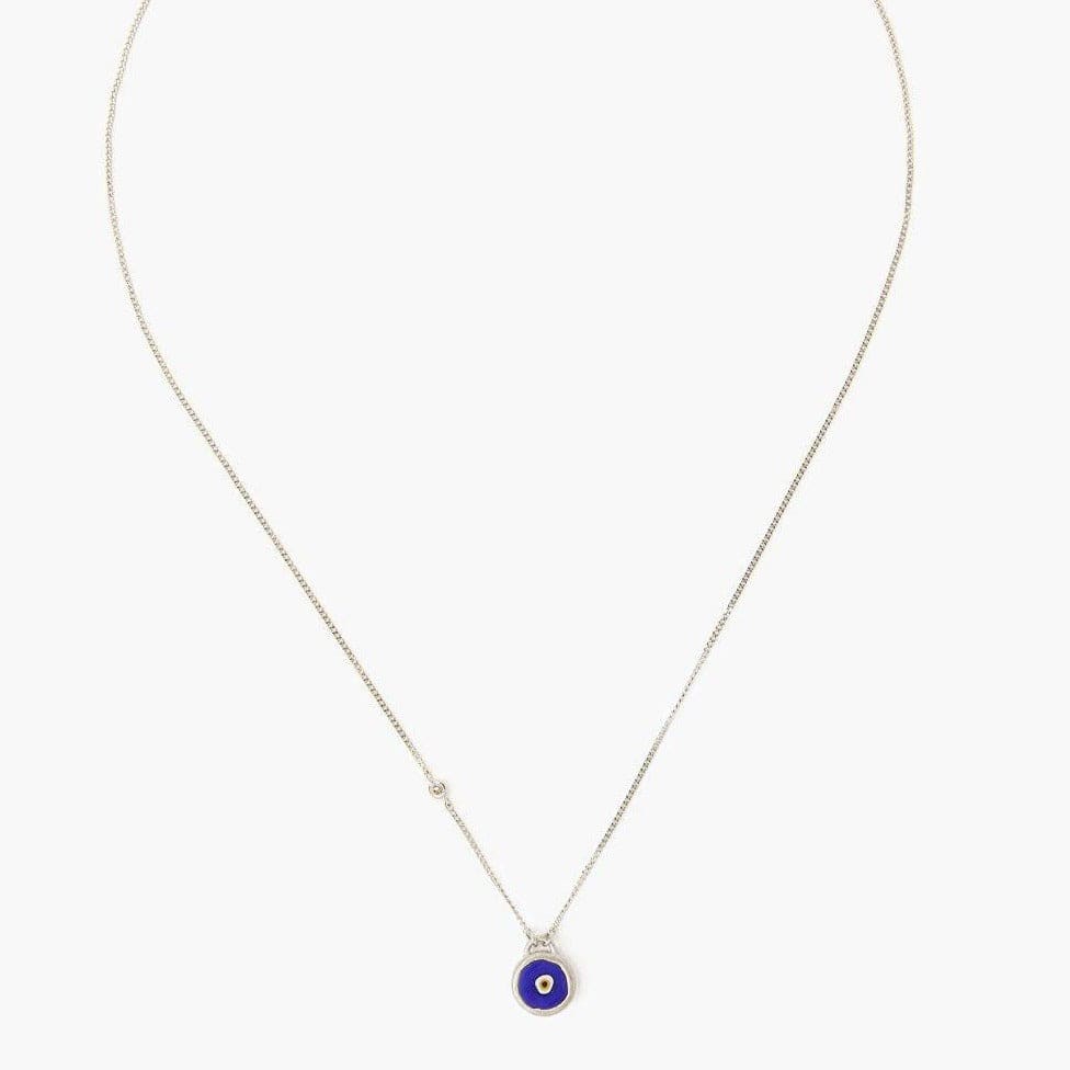 NKL Champagne Diamond Blue Evil Eye Necklace