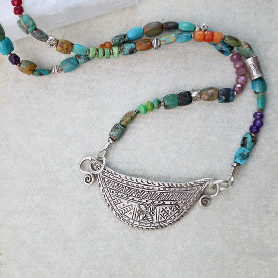Kantha Graduated Bead Statement Necklace | WorldFinds