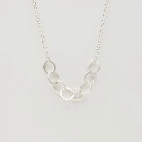 NKL Circle Link Chain Necklace in Polished Silver