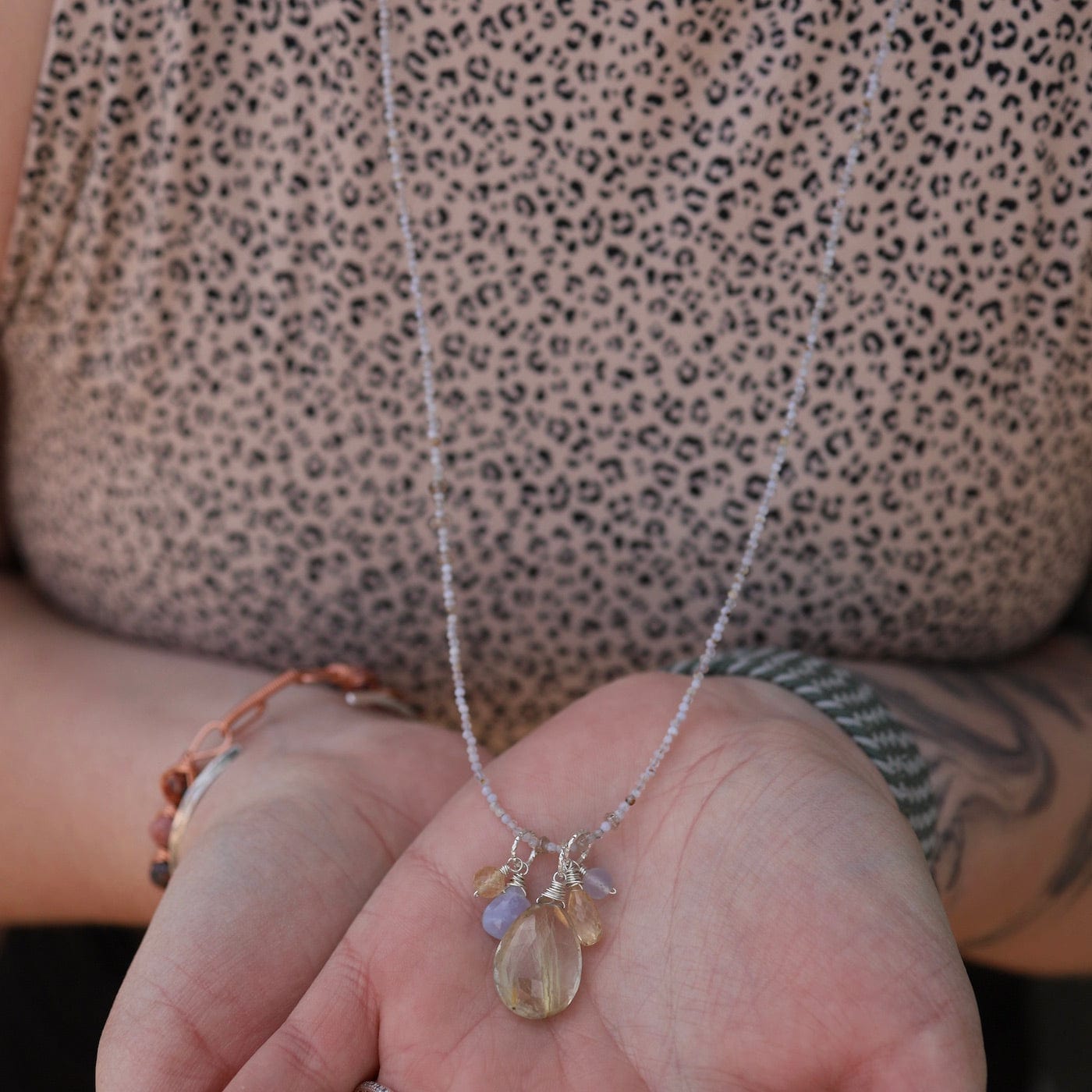 NKL Citrine & Rutilated Quartz Necklace