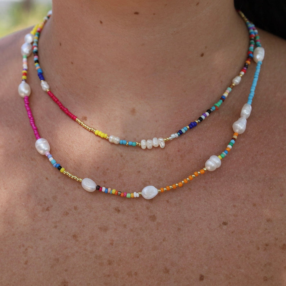 
                      
                        NKL Colorful Rainbow Beaded Necklace with Freshwater Pearl
                      
                    