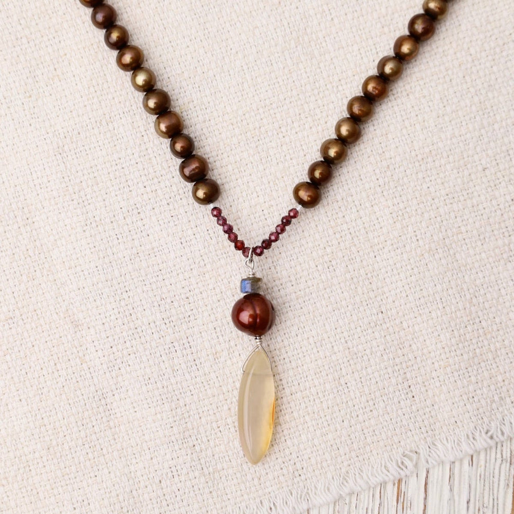 
                  
                    NKL Copper Pearl with Agate Drop Necklace
                  
                