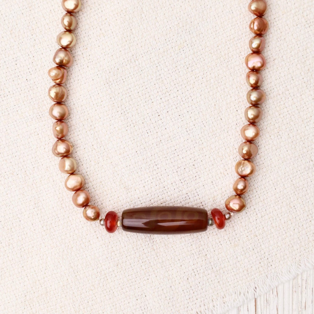 
                  
                    NKL Copper Pearl with Carnelian Necklace
                  
                