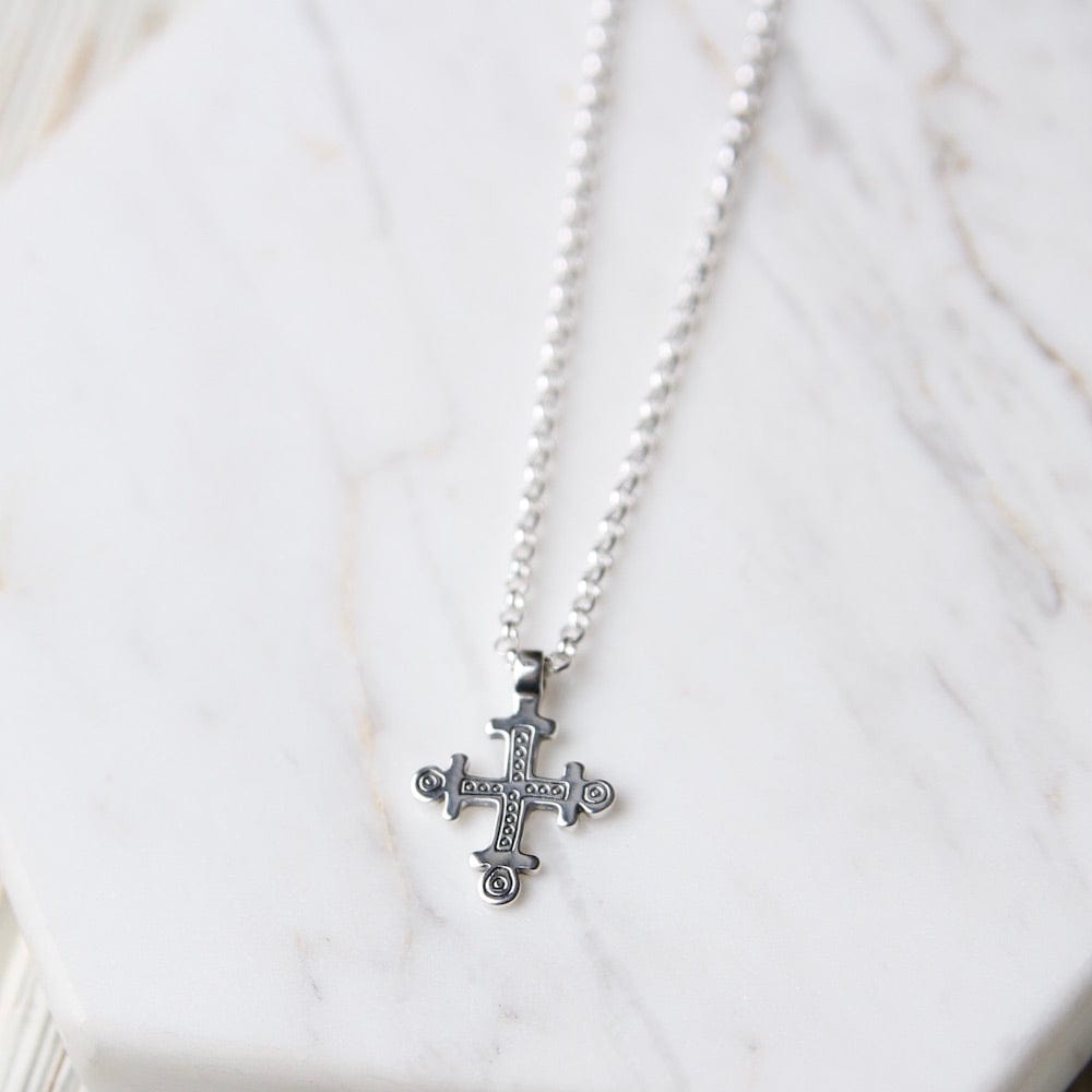 NKL Coptic Cross Necklace -Sterling Silver