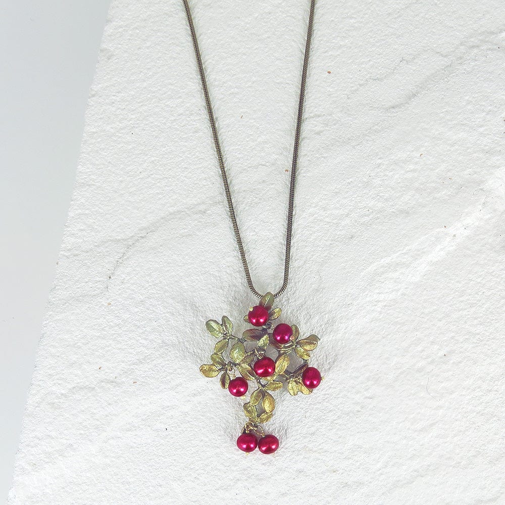 NKL CRANBERRY PENDANT ON CHAIN