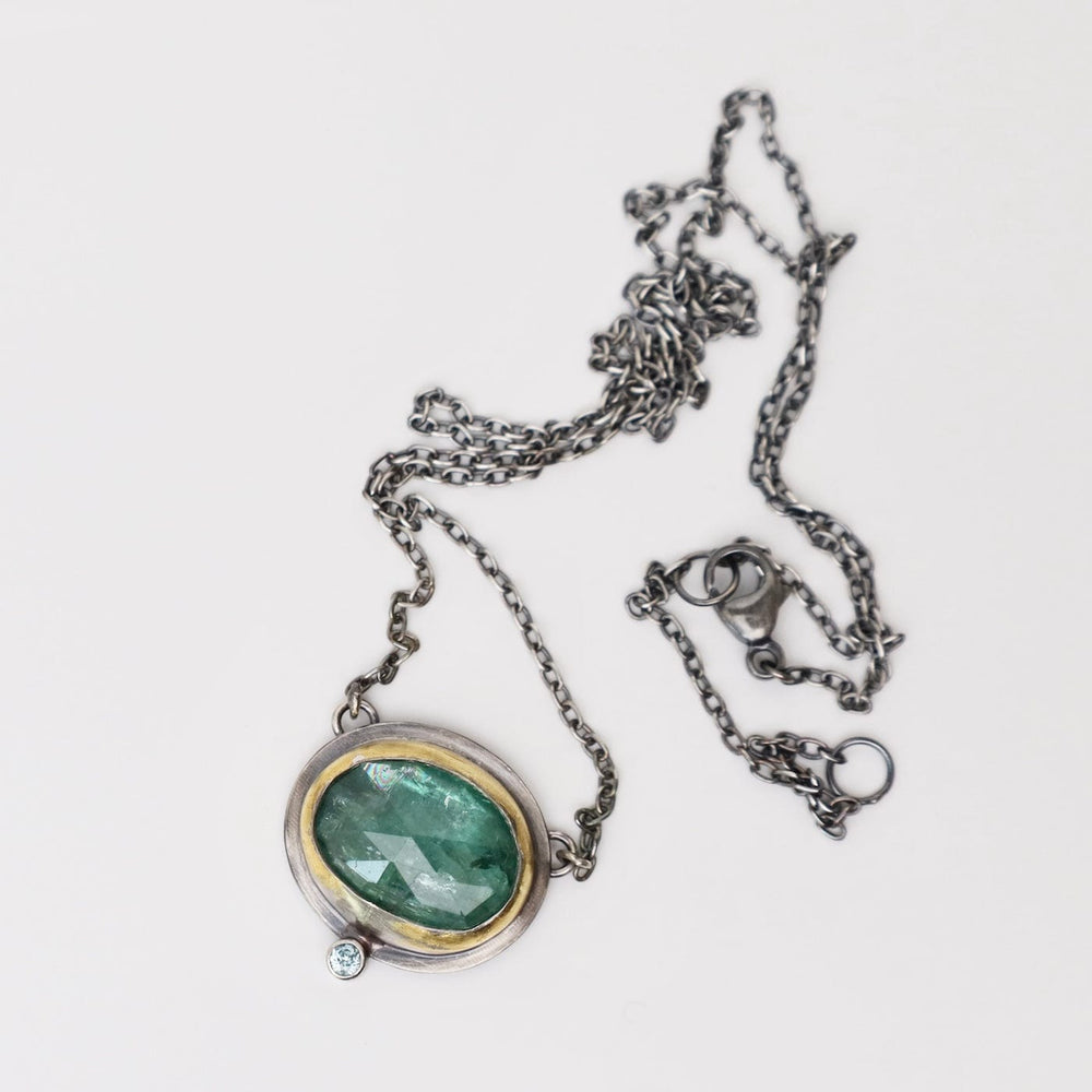 
                  
                    NKL Crescent Rim Necklace with Green Kyanite
                  
                