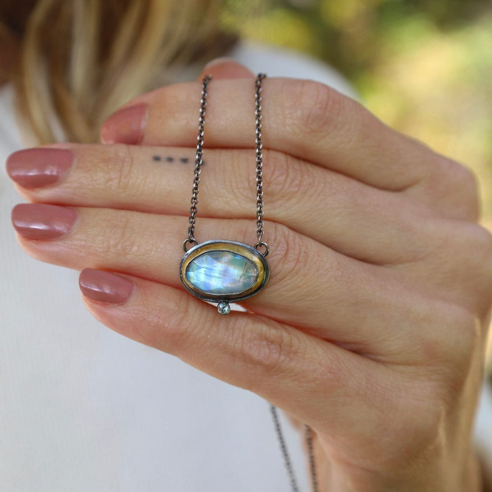 
                      
                        NKL Crescent Rim Necklace with Moonstone
                      
                    