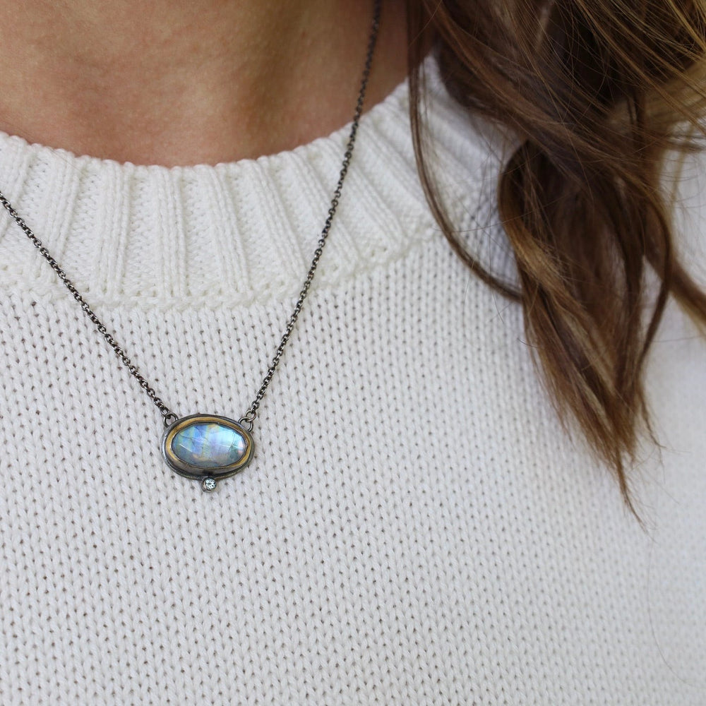 
                      
                        NKL Crescent Rim Necklace with Moonstone
                      
                    