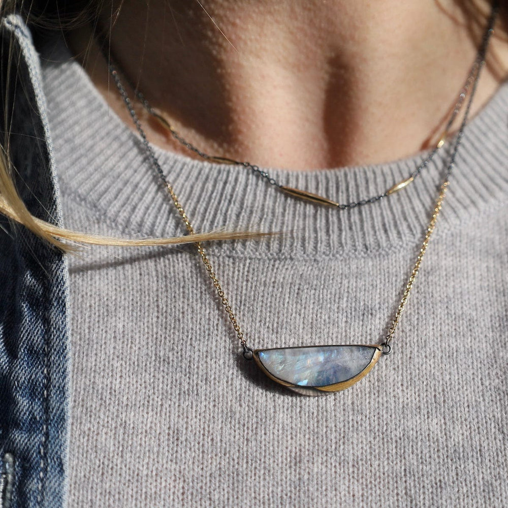 
                      
                        NKL Crescent Split Necklace with Moonstone
                      
                    