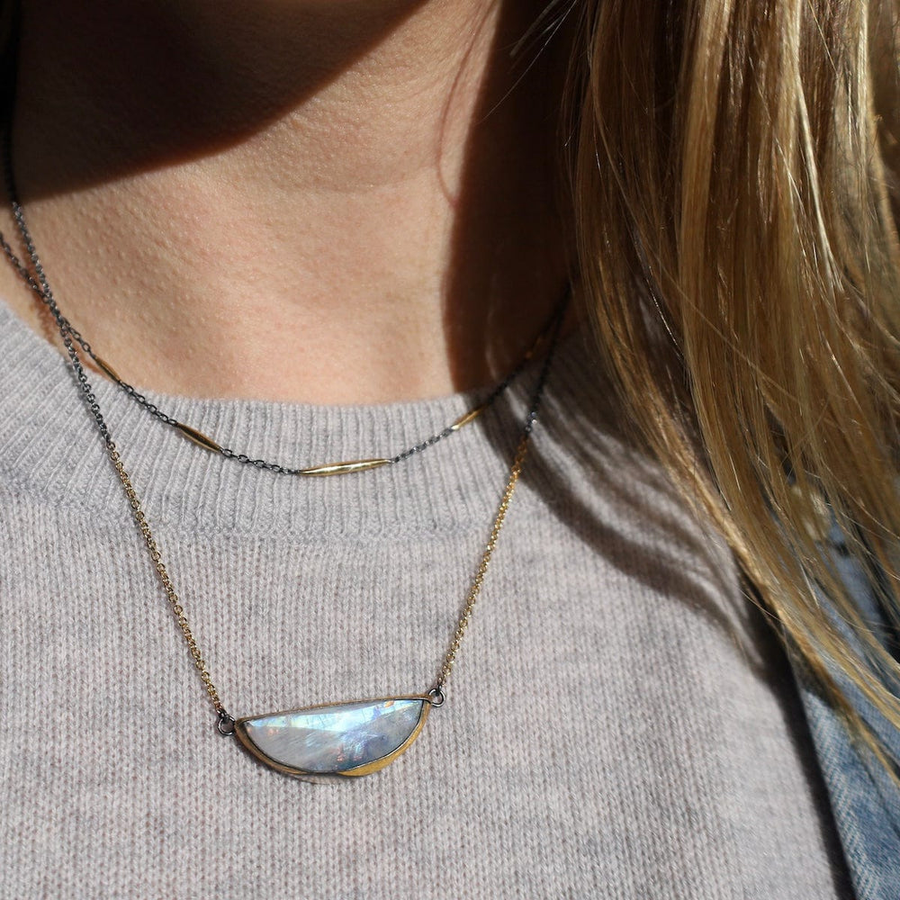 
                      
                        NKL Crescent Split Necklace with Moonstone
                      
                    