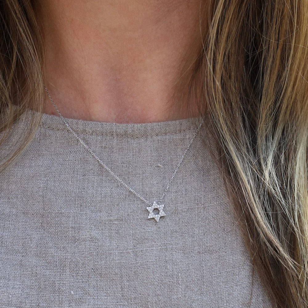 NKL CZ Star of David Necklace