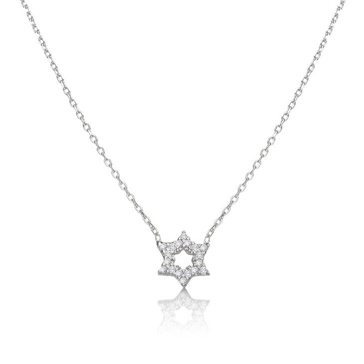 
                      
                        NKL CZ Star of David Necklace - Sterling Silver
                      
                    