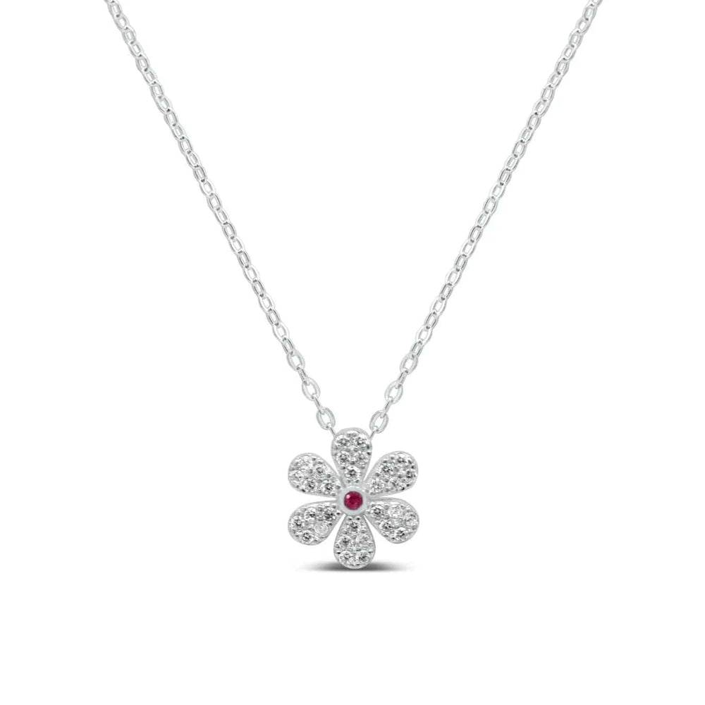 NKL Dainty Daisy Necklace Silver