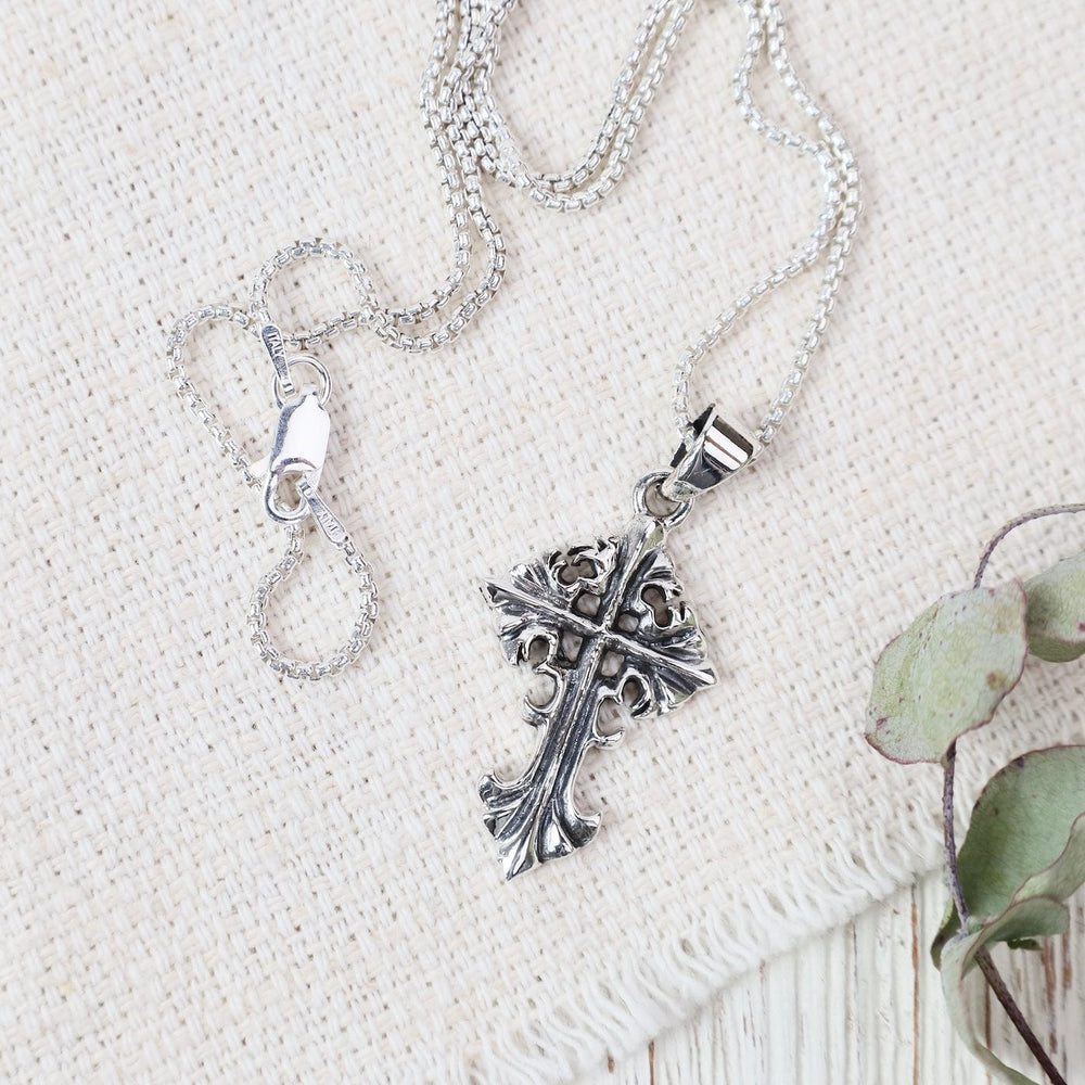 NKL Decorative Cross Pendant Necklace