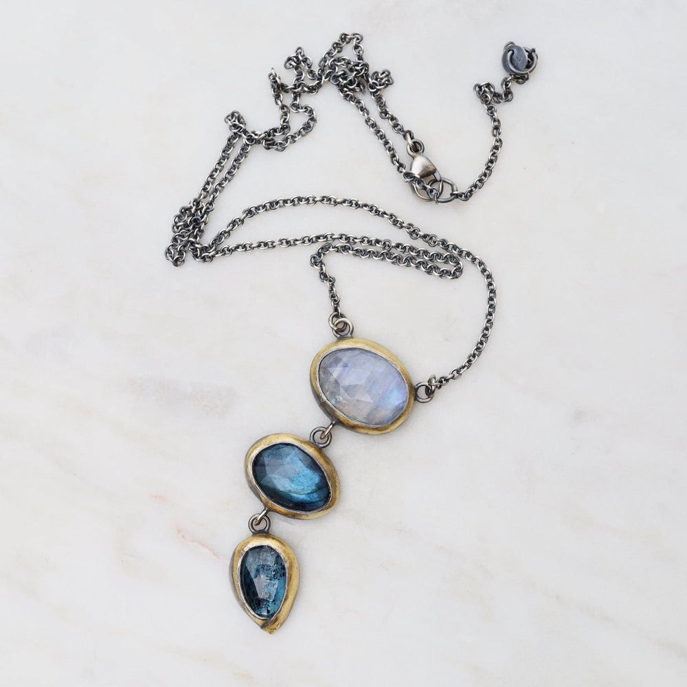 
                      
                        NKL Deep Blue Crescent Rim Drop Necklace
                      
                    