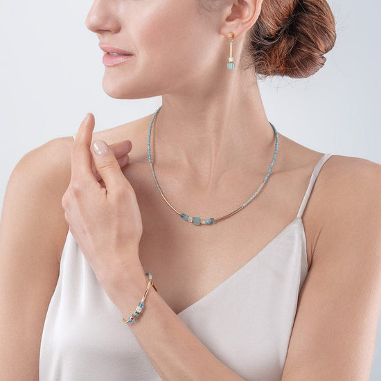 NKL Delicate Turquoise Cube Necklace