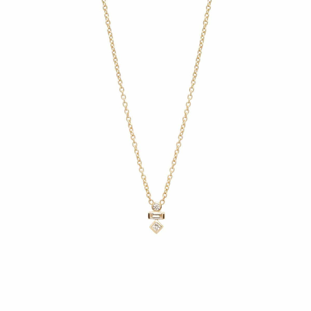 NKL-DIA 14K Mixed Diamond Necklace