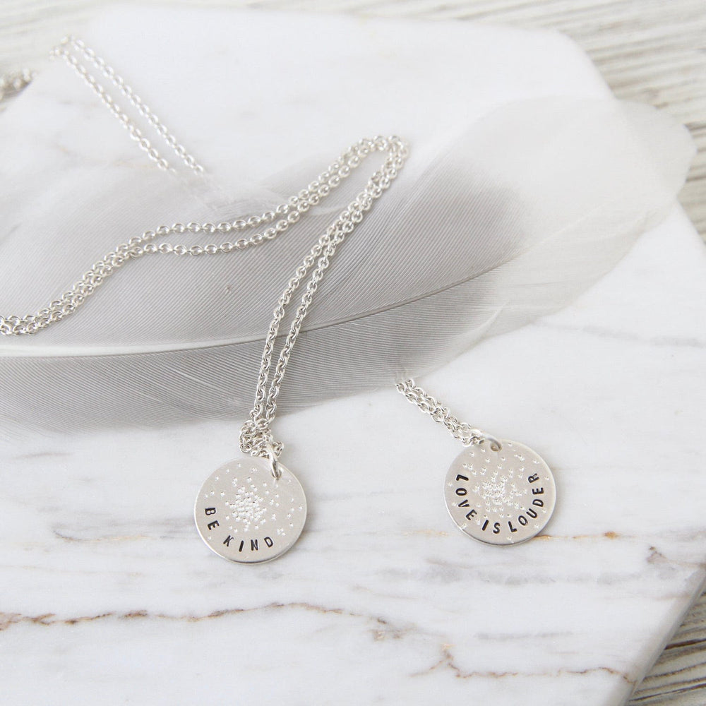 
                  
                    NKL Diamond Dusted Mini Coin Necklace - "Be Kind"
                  
                