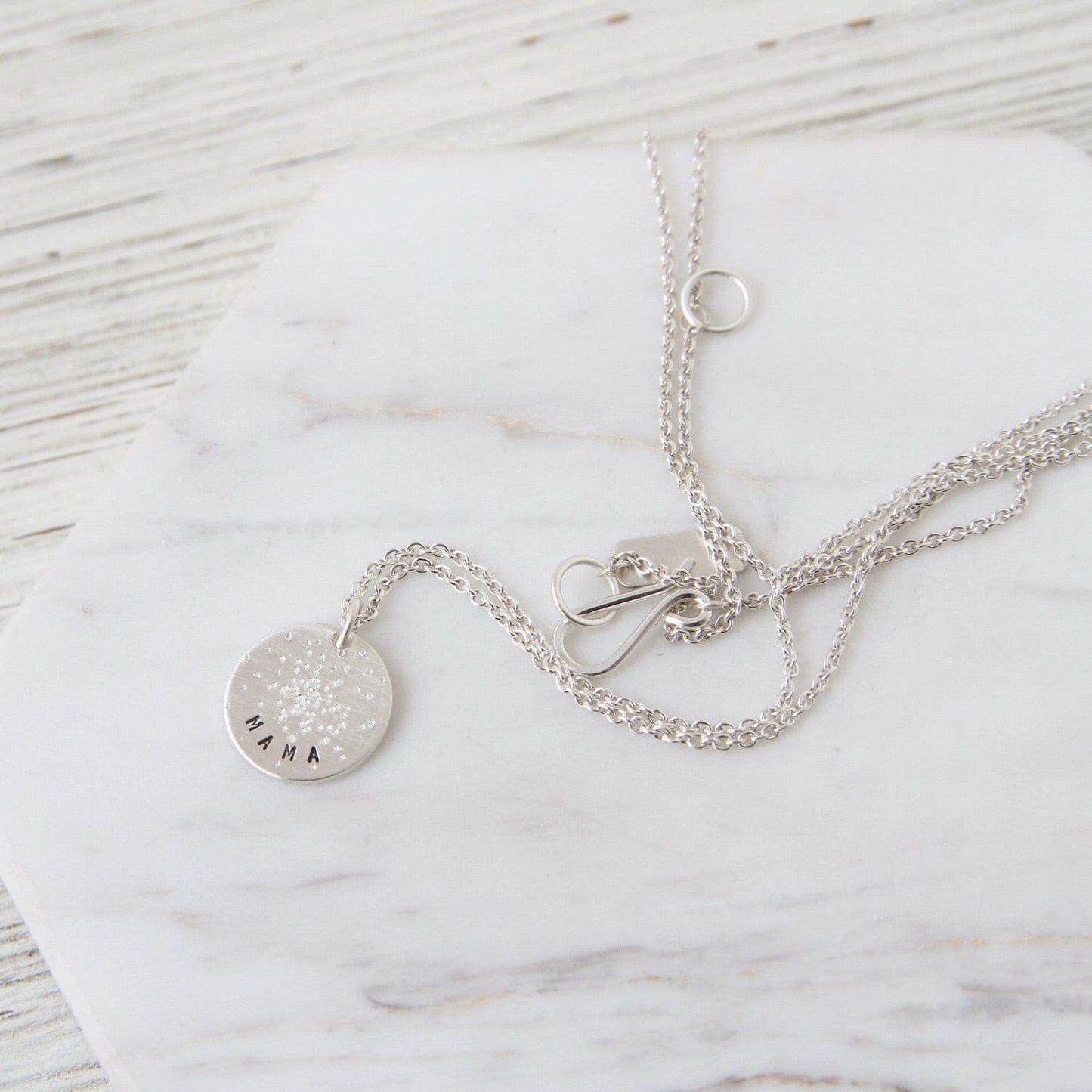 NKL Diamond Dusted Mini Coin Necklace - "Mama"