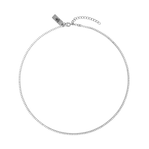 NKL Diana Tennis Silver Necklace