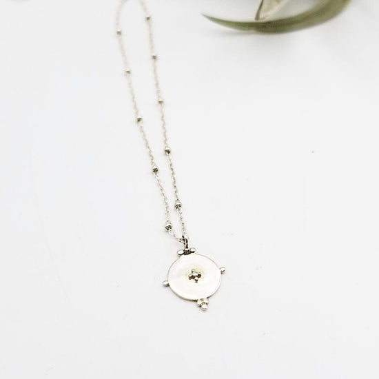 Load image into Gallery viewer, NKL Dotted Disc Necklace
