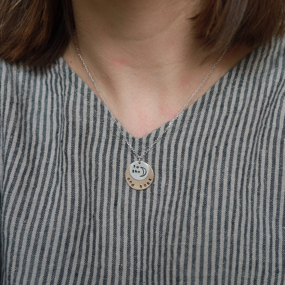 
                      
                        NKL Double Disc "To the Moon, and Back" Necklace
                      
                    