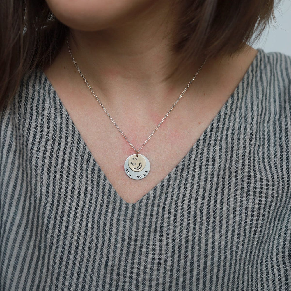 
                  
                    NKL Double Disc "To the Moon, and Back" Necklace
                  
                