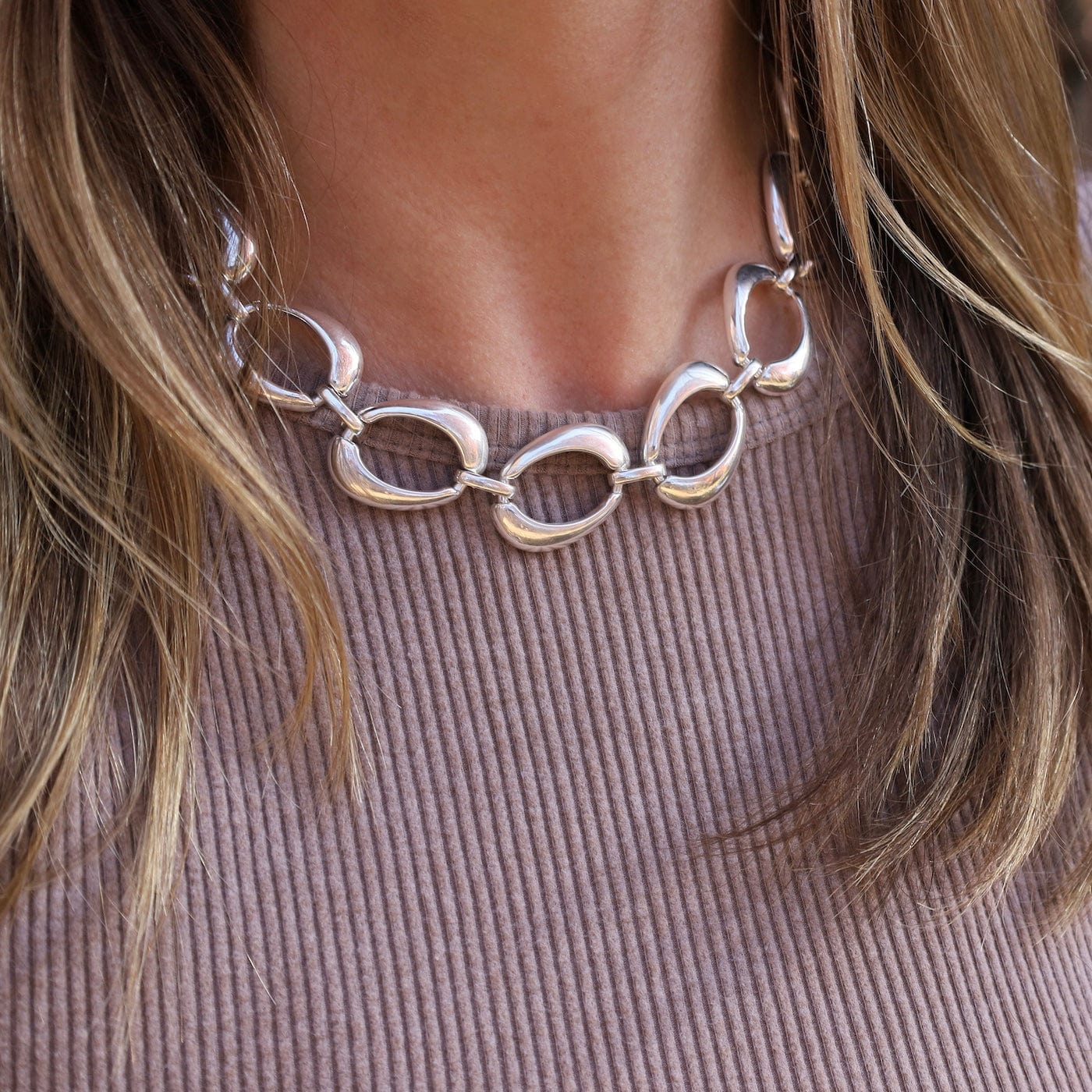 NKL Electroform Loop Link Necklace