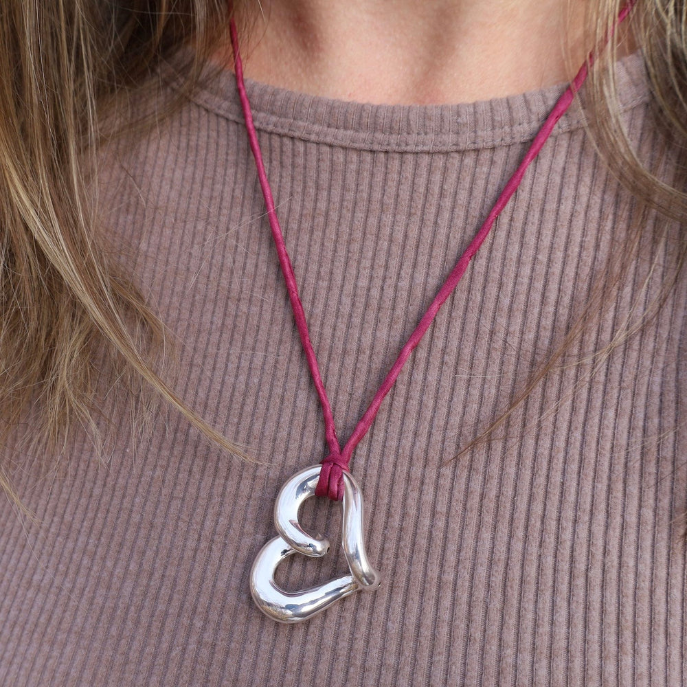 NKL Electroform Puffy Heart Pendant Necklace