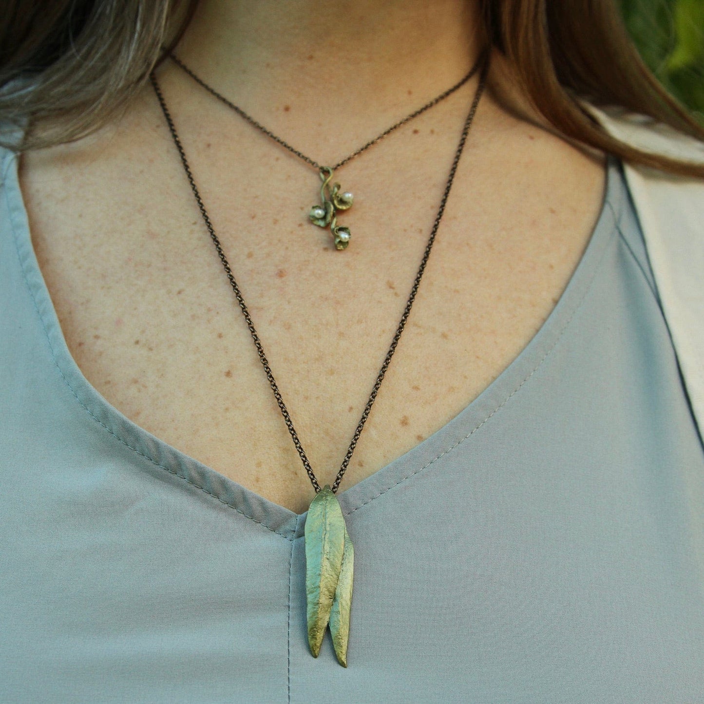 NKL Eucalyptus Long Leaf Pendant