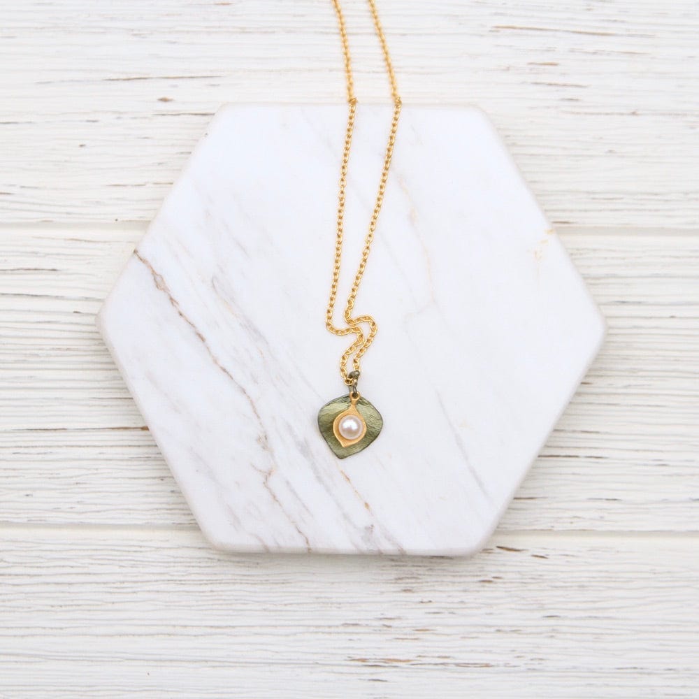 NKL Eucalyptus Round Leaf Dainty Pendant