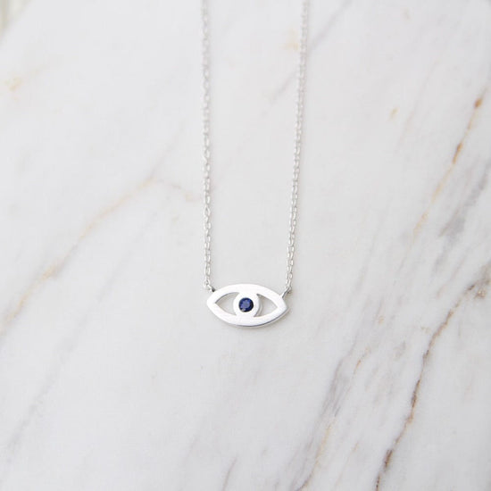 NKL Evil Eye Necklace with Blue Sapphire
