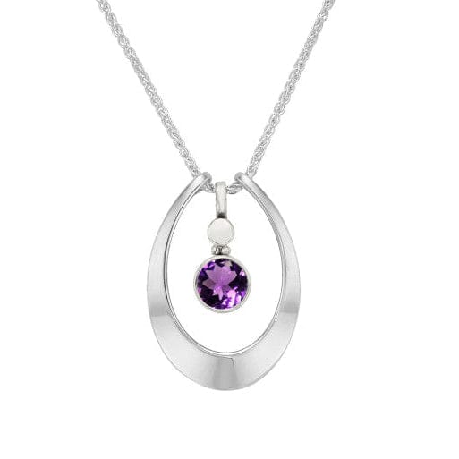 NKL Faceted Amethyst Caprice Pendant Necklace