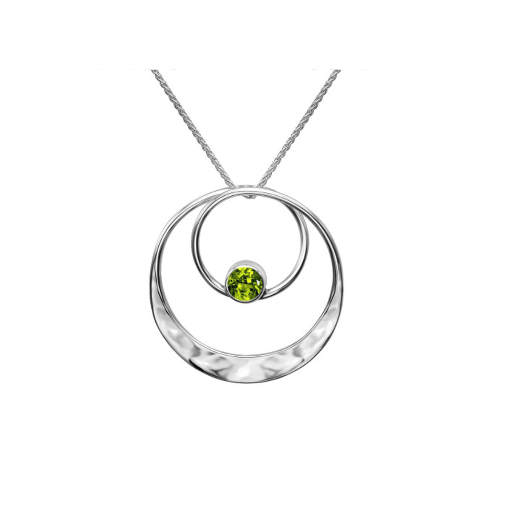 NKL Faceted Peridot  Juliet Pendant Necklace