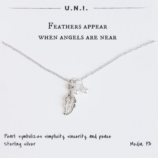 NKL Feathers Appear When Angels are Near Necklace