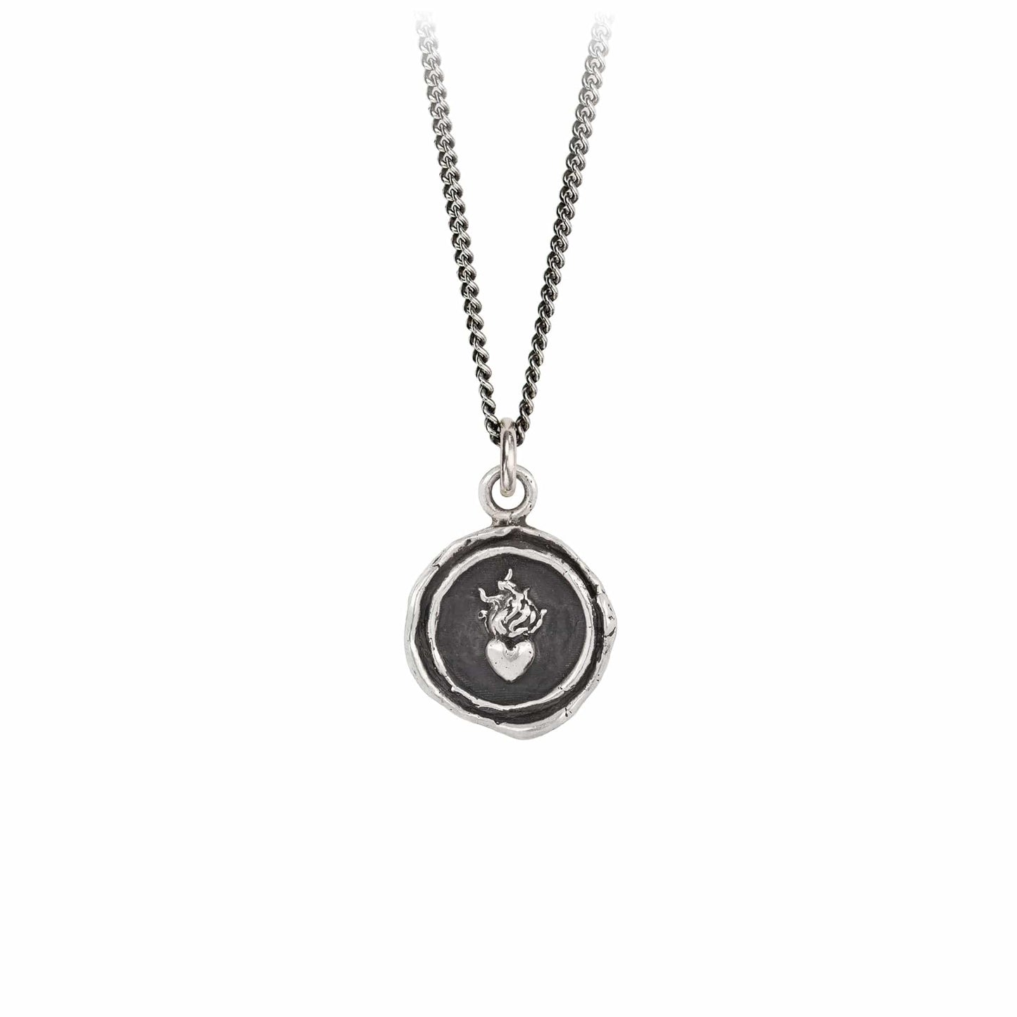 NKL Flaming Heart Talisman Necklace