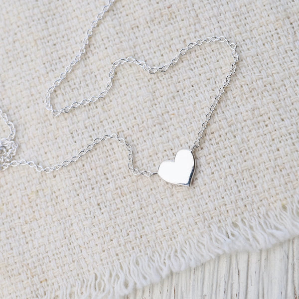 【HYERES LOR】23SS★ H Heart Silver Flat Necklace Amore Flat Heart Necklace – Noellery