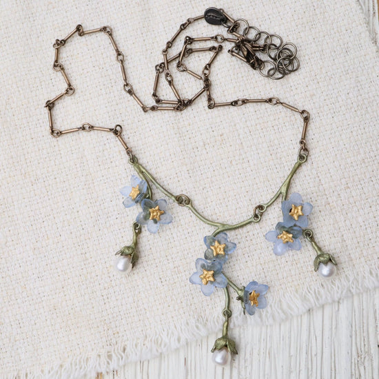 NKL Forget Me Not 3 Drop Necklace