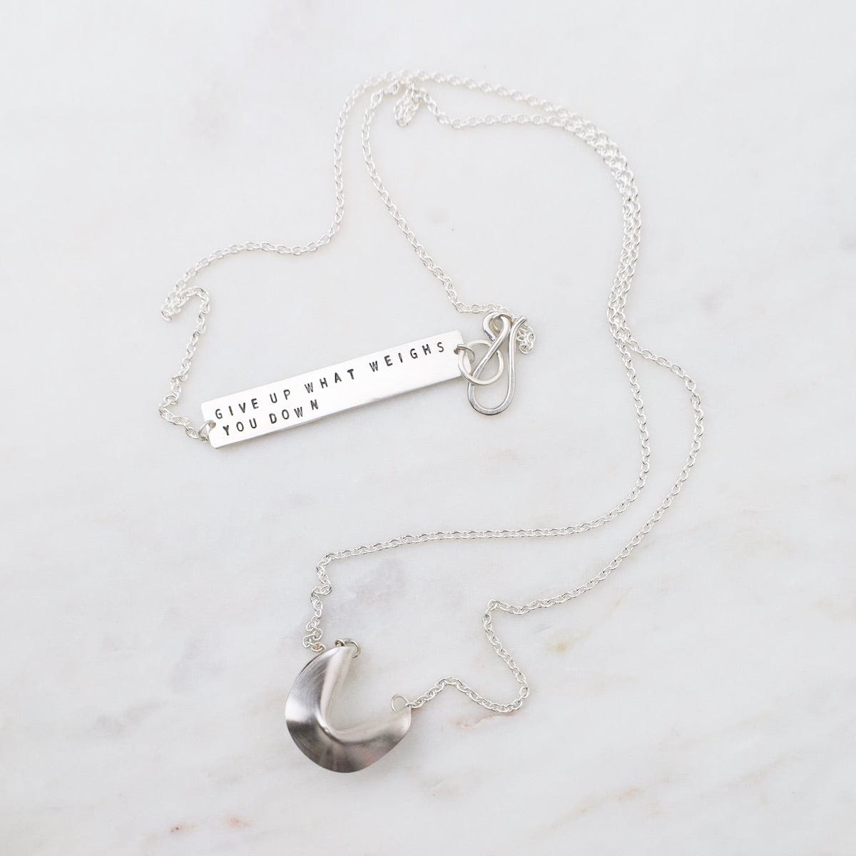 NKL Fortune Cookie Necklace - Give Up What Weighs You Down