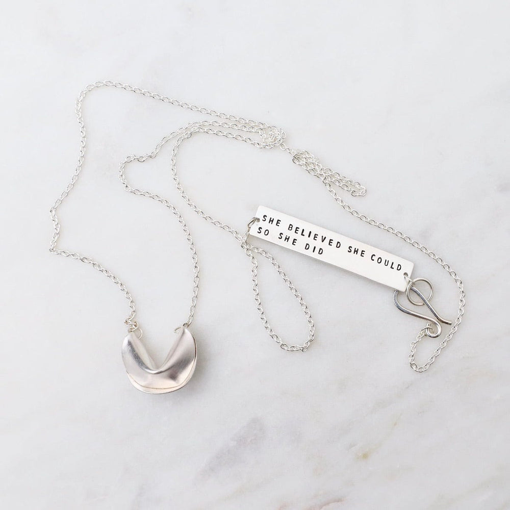 
                  
                    NKL Fortune Cookie Necklace - She Believed She Could So She Did
                  
                