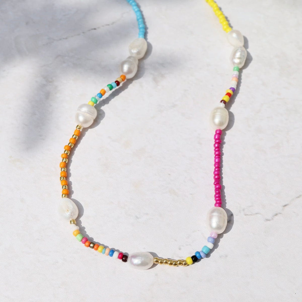 
                      
                        NKL Freshwater Pearl Beaded Colorful Rainbow Necklace
                      
                    