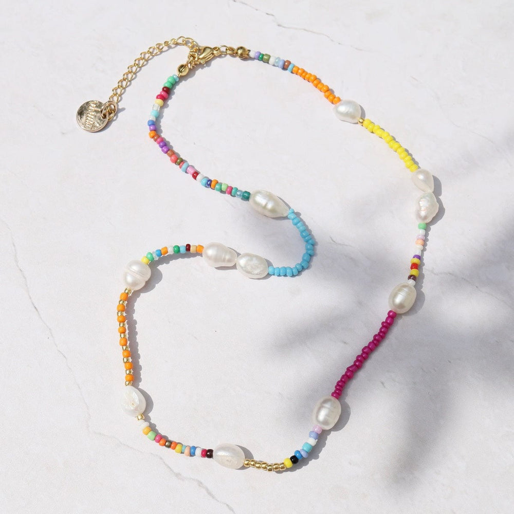 
                      
                        NKL Freshwater Pearl Beaded Colorful Rainbow Necklace
                      
                    