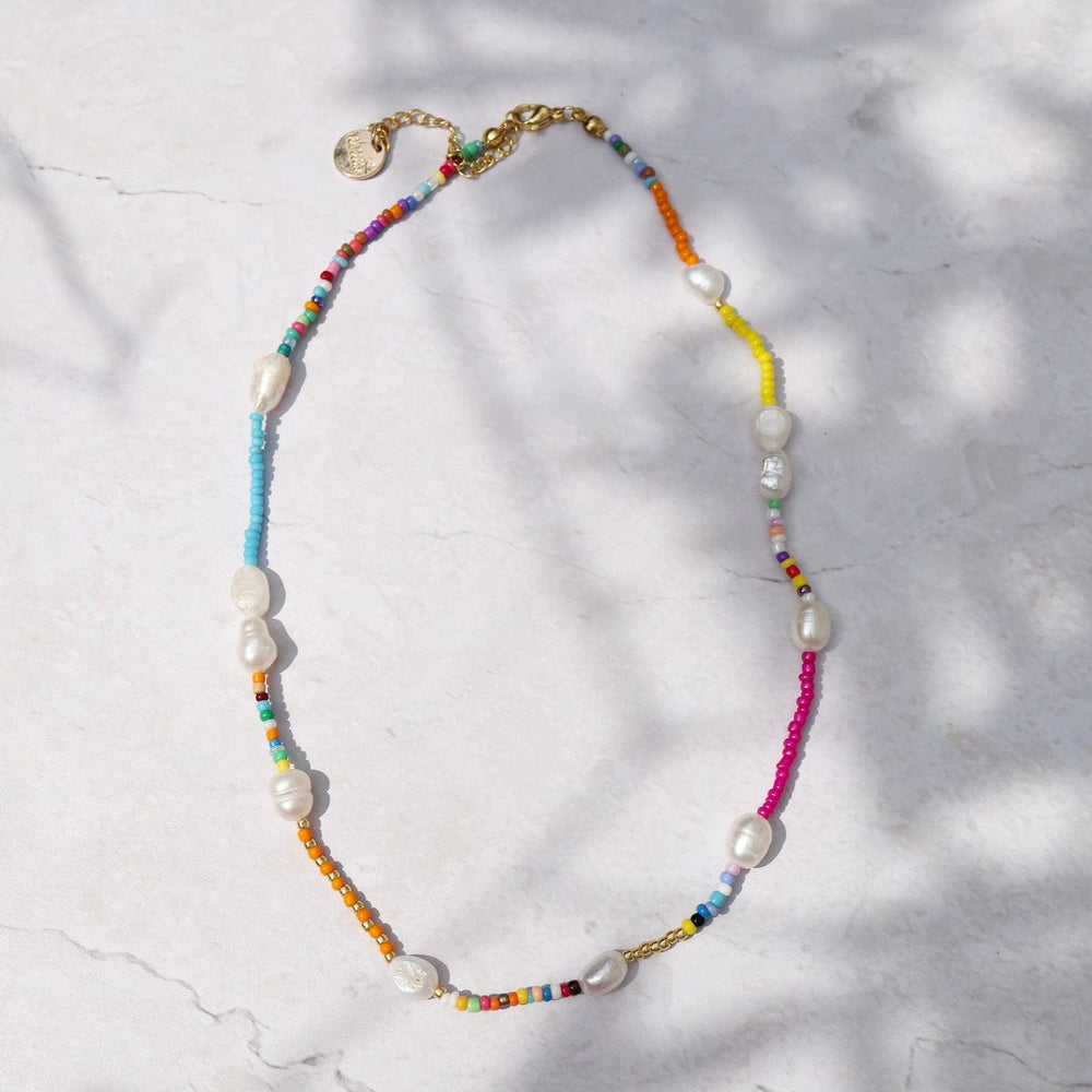 
                      
                        NKL Freshwater Pearl Beaded Colorful Rainbow Necklace
                      
                    