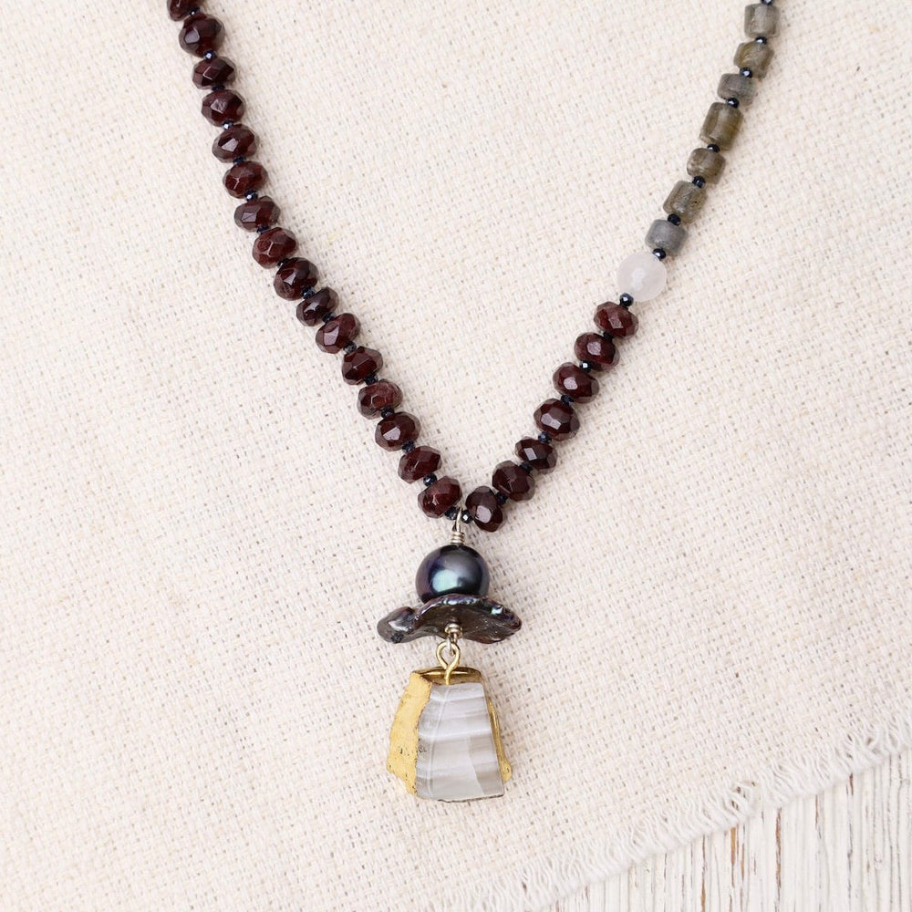 
                      
                        NKL Garnet and Pearl Mix Necklace
                      
                    